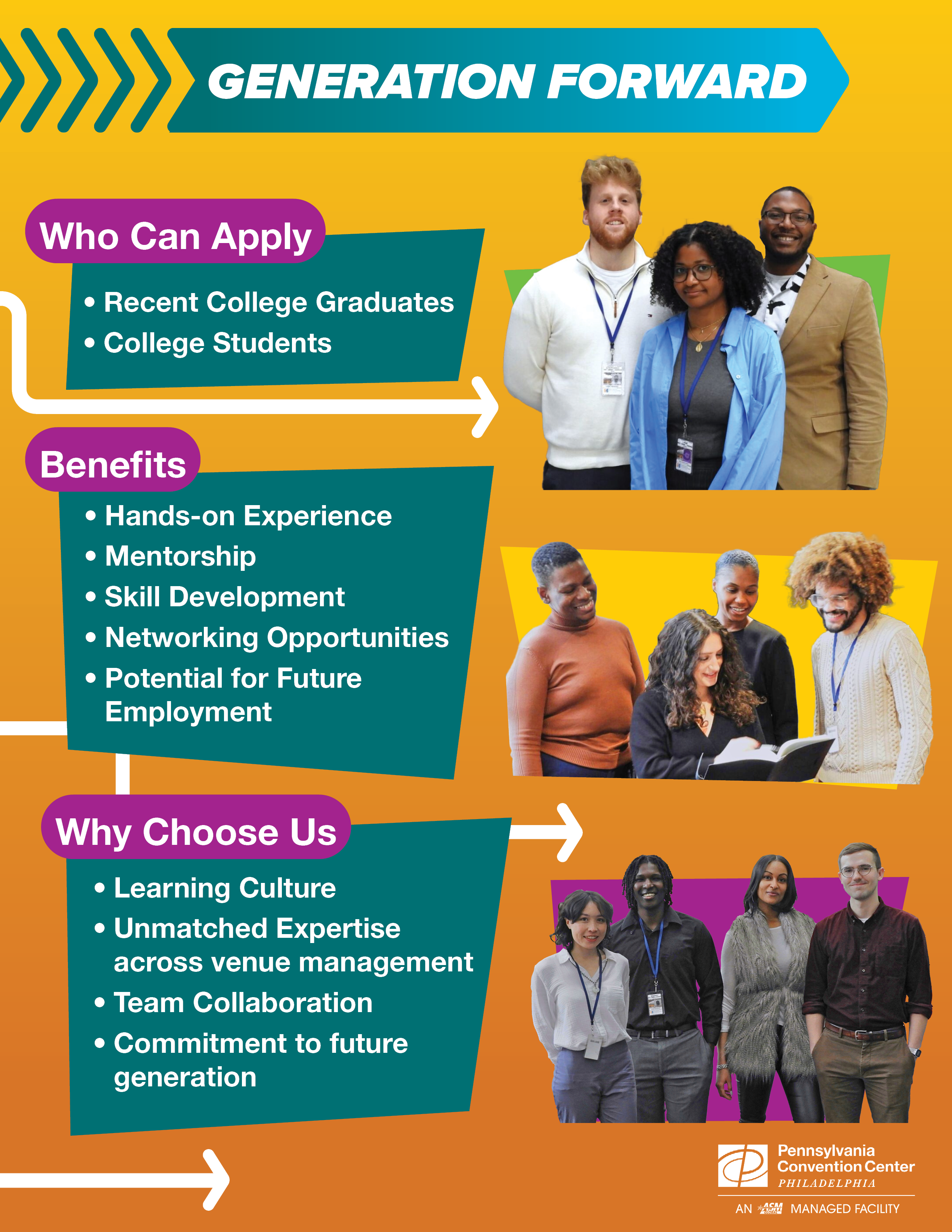 Generation Forward Internship Program | Pennsylvania Convention Center