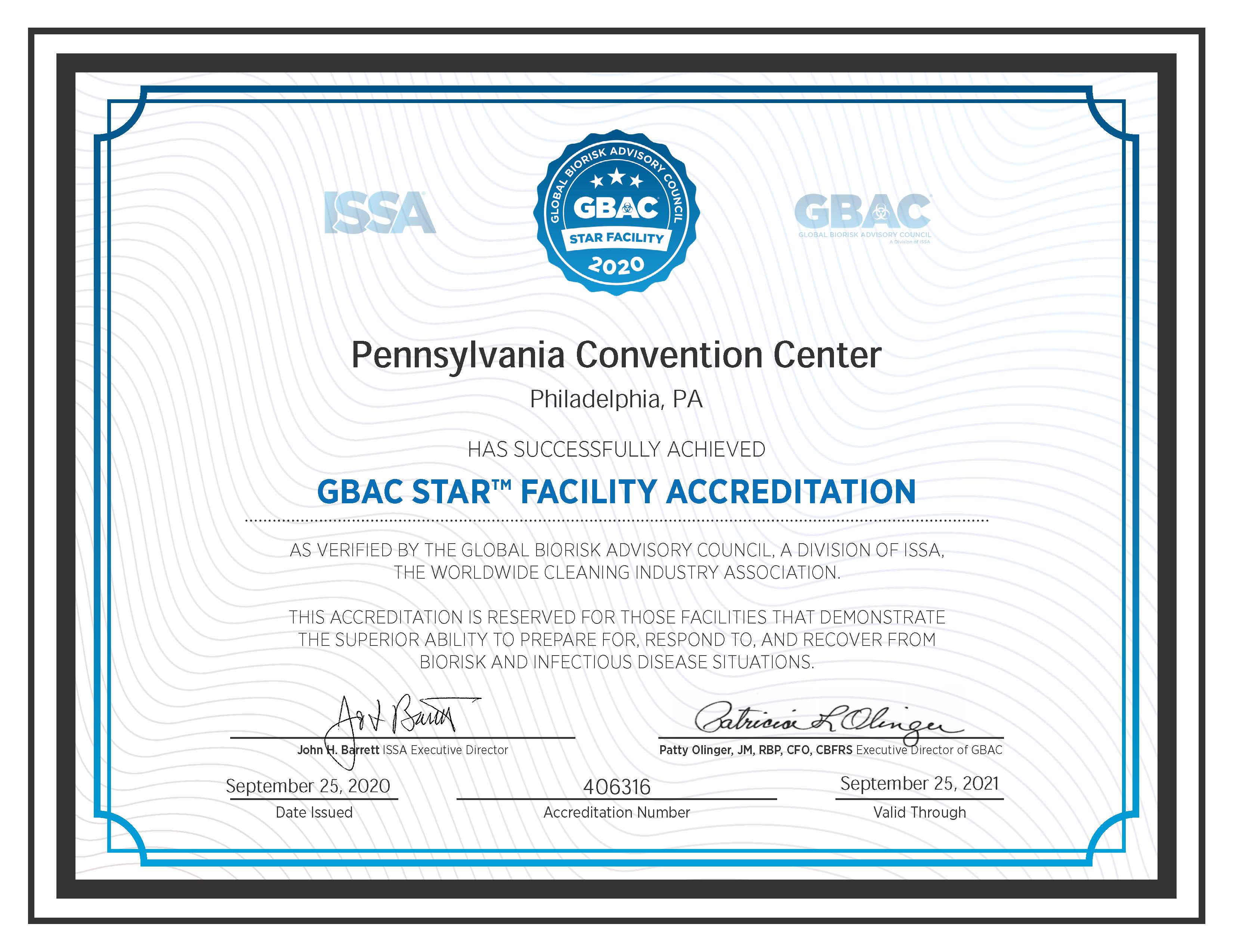 Pennsylvania Convention Center  Accreditation Certificate.jpg